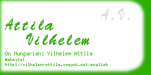 attila vilhelem business card